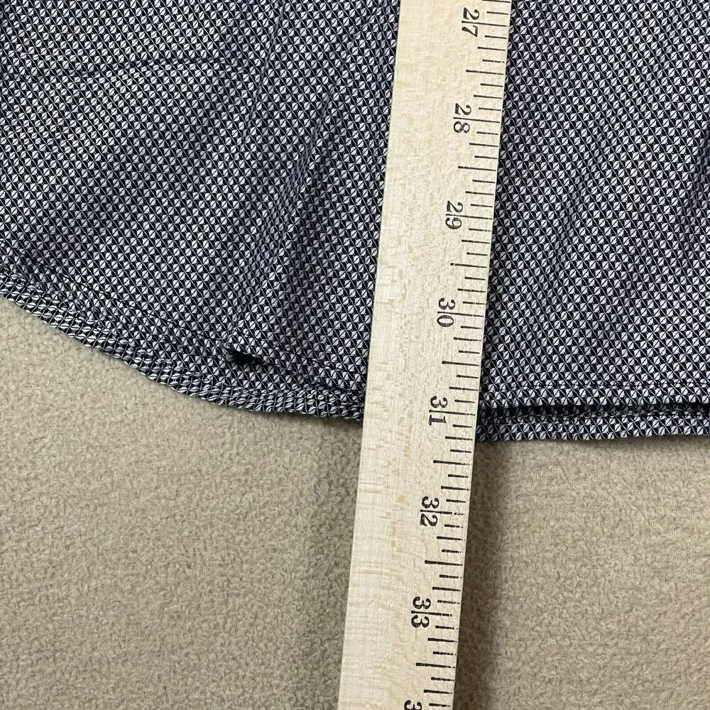 Robert Graham Shirt Mens 18.5 Gray Long Sleeve‎ Cotton Casual Button Front Adult